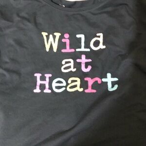 Secret Treasures Black Kids Shirt with Colorful Letters